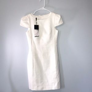 White, pelted, pencil dress!